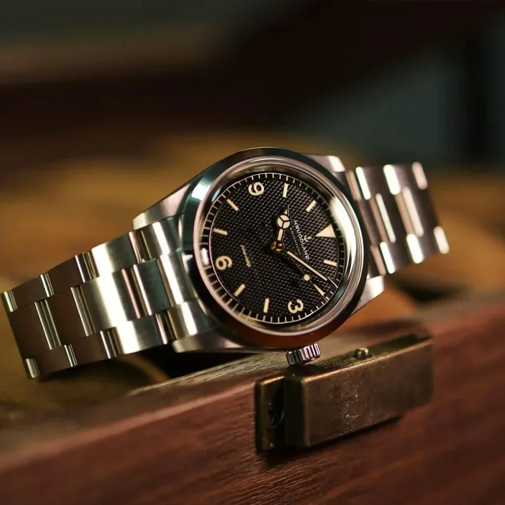 

Hruodland 36mm Luxurious Automatic Mechanical Men Dress Watches NH35 F029 Sapphire Stainless Steel Diving Watch reloj hombre