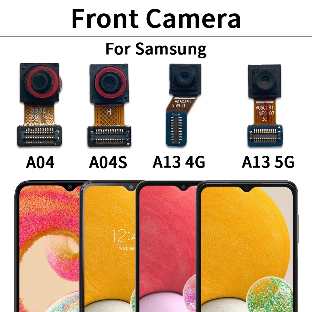 Back Rear Camera Module Flex Cable For Samsung A04 A04E A04S A13 A14 4G 5G A145F A146B A135F Front Facing Camera Replacement