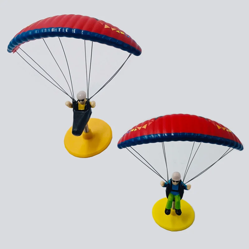 1PC Model Paraglider Pendant Sit Bag/Single Person Type Parachute Car Ornaments DIY Handmade GlidingToys for Souvenir Decoration