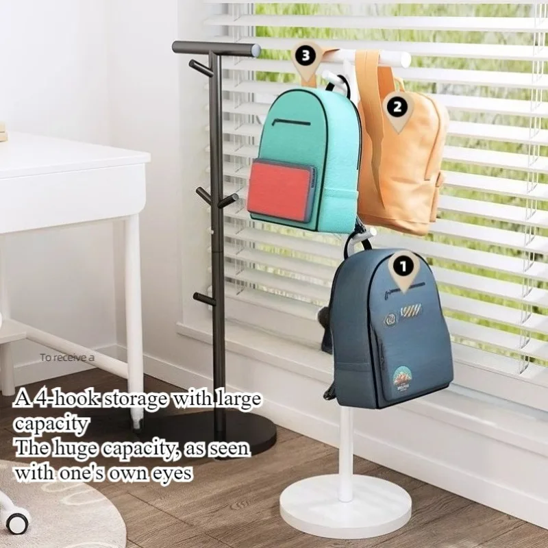 

Bag hanger Children's clothes hanger School bag artifact Household living room Simple shelf Bedroom Small floor hanger