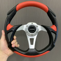 Sport Racing 13Inch 330mm Flat Drift Steering Wheel TIYPEOR leather Universal PCD=70mm