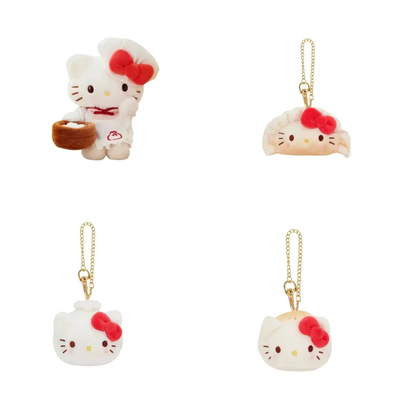

Kawaii Sanrio Hello Kitty Breakfast Bun Series плюшевые игрушки брелок мультяшный рюкзак кулон аксессуары кукла подарок на день рождения для девочек
