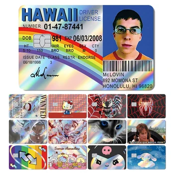 Spiderman One Piece Mcloving Dragon Ball Hello Kitty Holograficzna folia laserowa Skórka Naklejka Pokrowiec na kartę kredytową