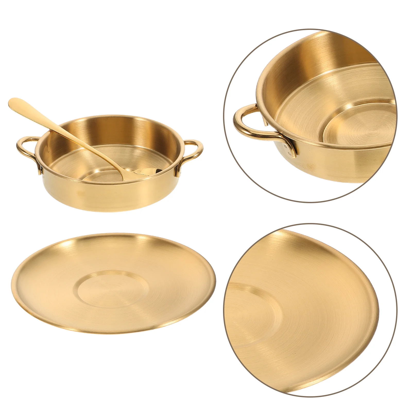 

1 Set Sweet Dessert Round Stainless Steel Serving Bowl For Ice Cream Cake Appetizers Multi-Use Snack Bowl Party Serving Dishes