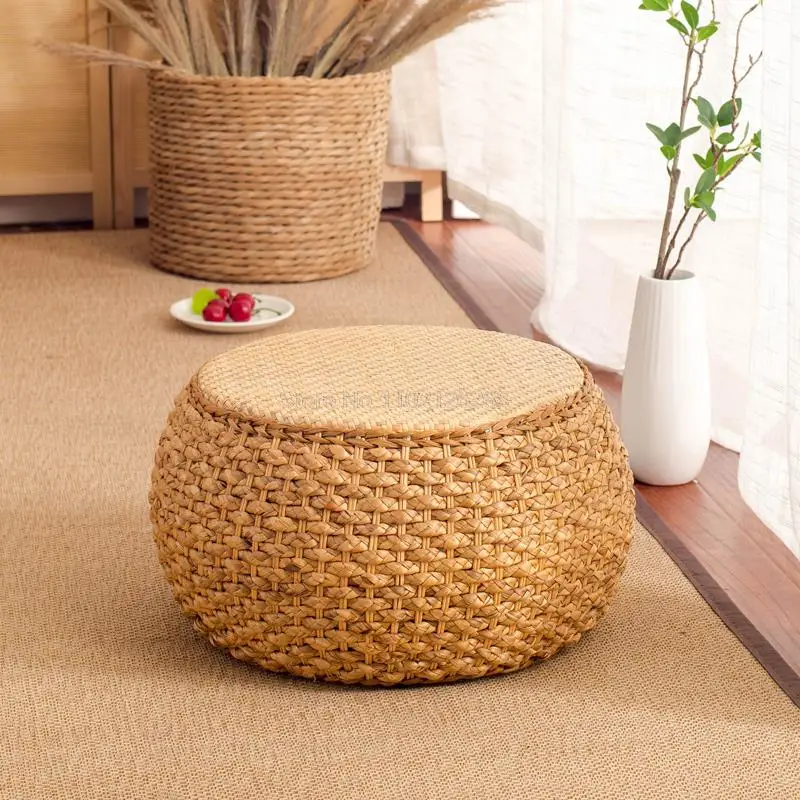 

Home Collection Rattan Small Stool Ottoman Footrest Modern Round Foot Stool For Living Room Den Bedroom Rattan Chair Modernity