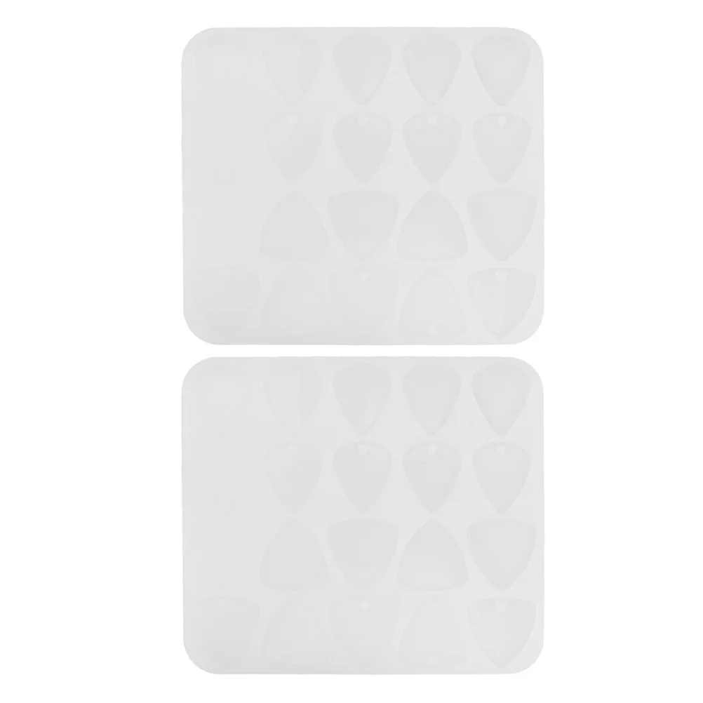 

2pcs Guitar Picks Mold Silicone Diy Resin Casting For Bass Thumb Plectrums Keychain Pendant Craft Tool - Jewelry Making Molds