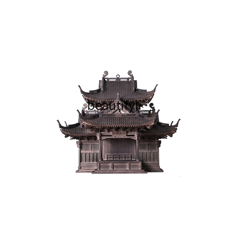 Traditional Chinese Style Wooden Antique Building Model Decoration Homestay Hotel Tea Room Hallway Decorations