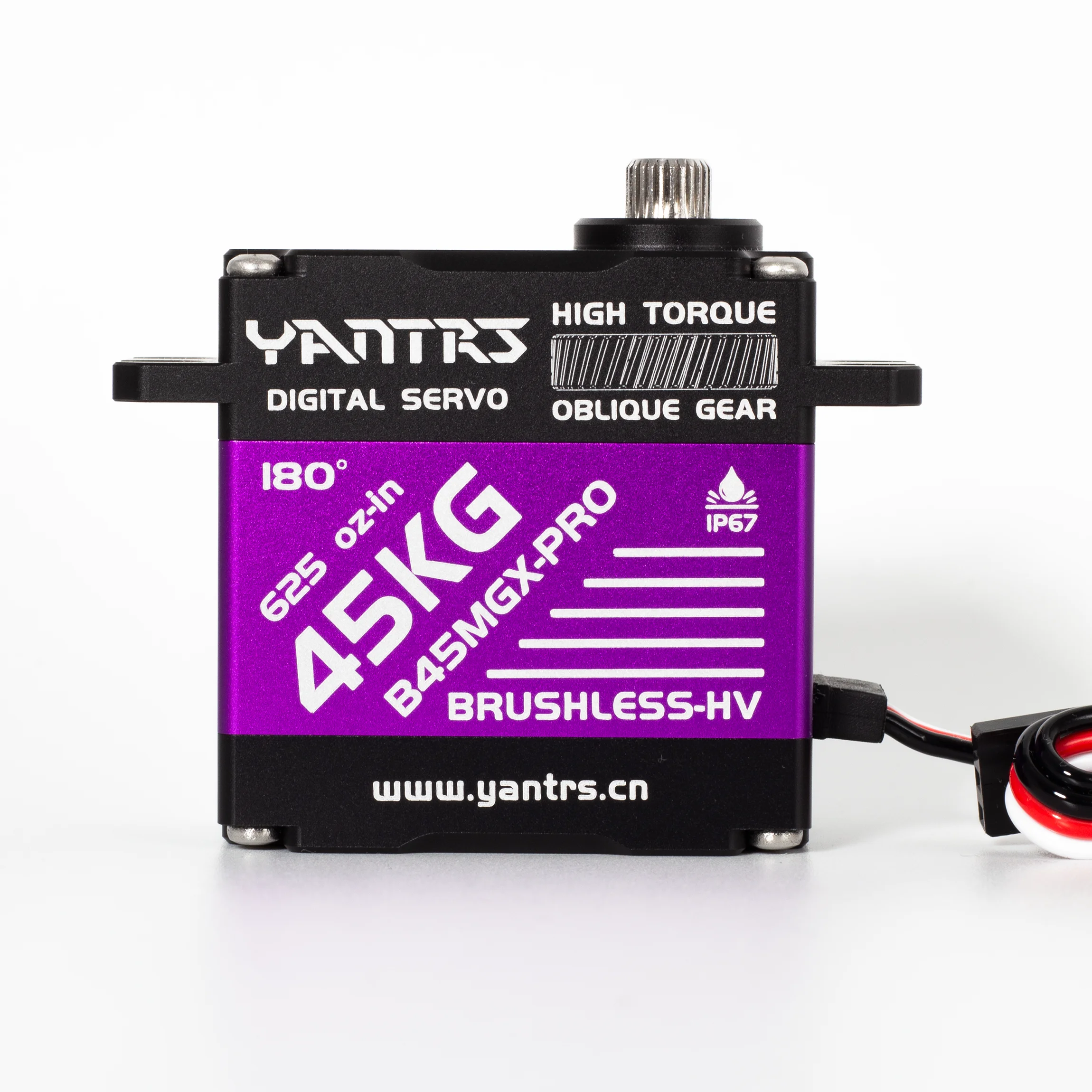 YANTRS 45KG Brushless Servo Motor Helical Gear High-speed Monster Torque Waterproof 180°RC Steering Servo 1/8 1/10Crawler RC Car