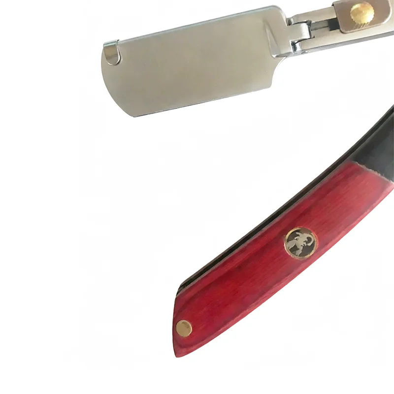 Straight Razors for Men Natural Wood Handle Fit Double Edge Blades Professional and Close Shaving Barber Razor With Blade