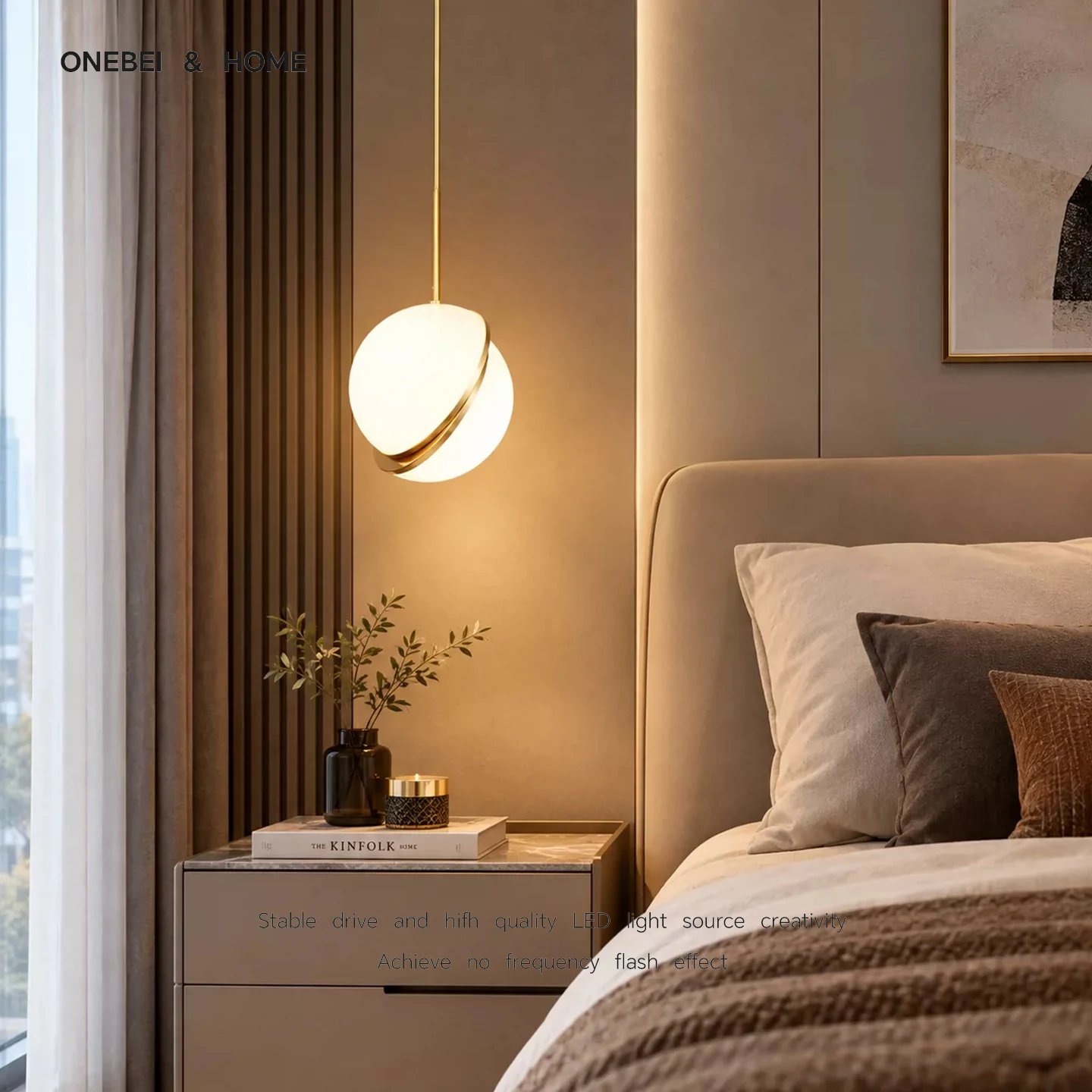 Nordic LED Modern Pendant White Bubble Ball Pendant Living Room Bedroom Bedhead Commercial Gold Home E27 Light Bulb Chandelier