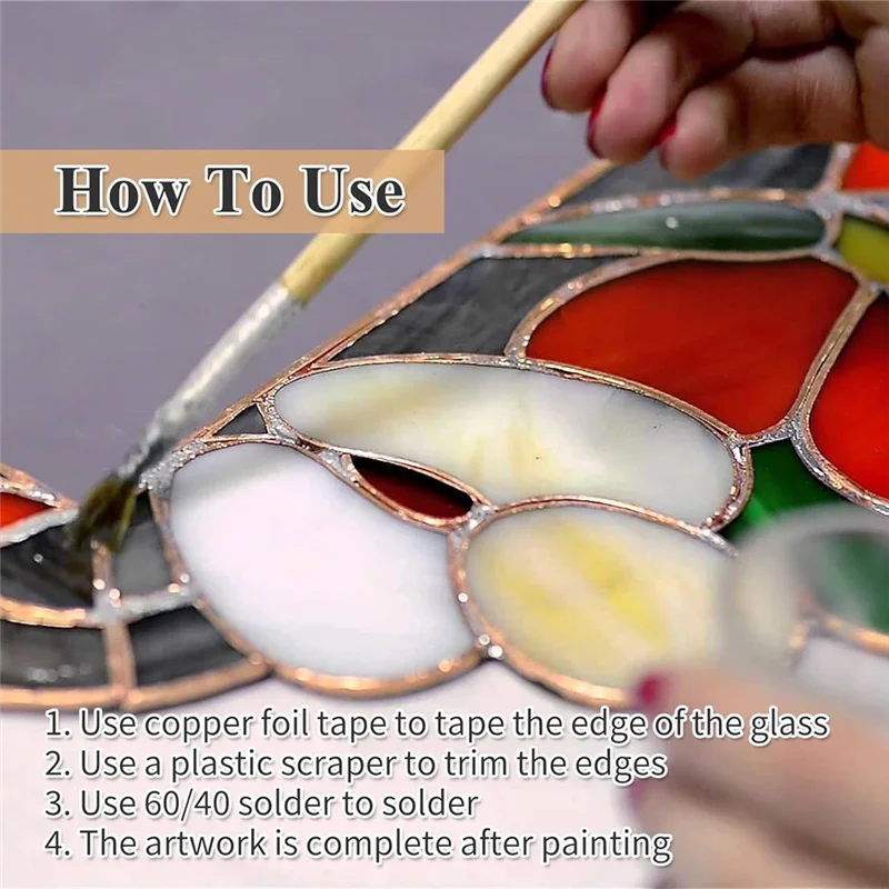 銅箔テープ、ステンドグラス用品用導電性0.2インチX164FT接着剤、ギタB