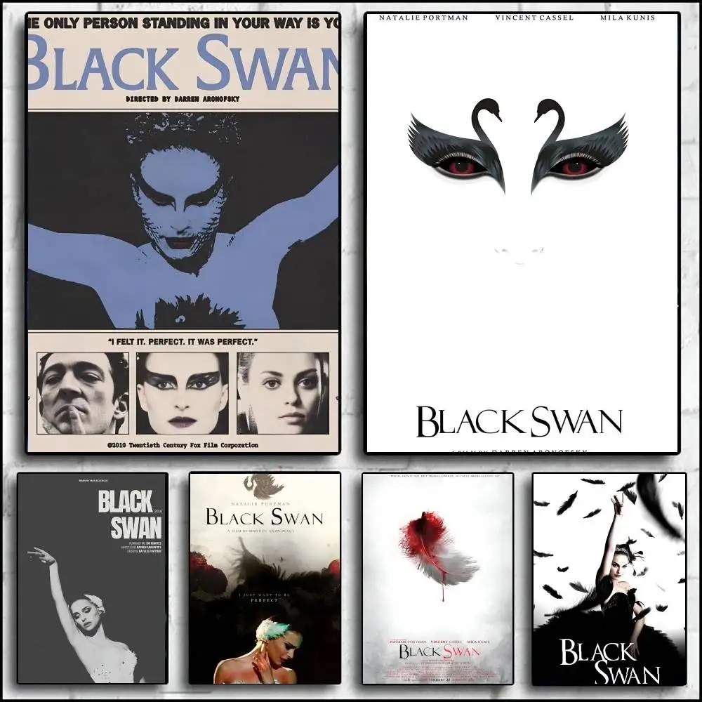 1PCMovie البجعة السوداء الكلاسيكية أنيمي المشارك ذاتية اللصق الفن ورقة مقاومة للماء ملصق مقهى بار غرفة جدار ديكور #1