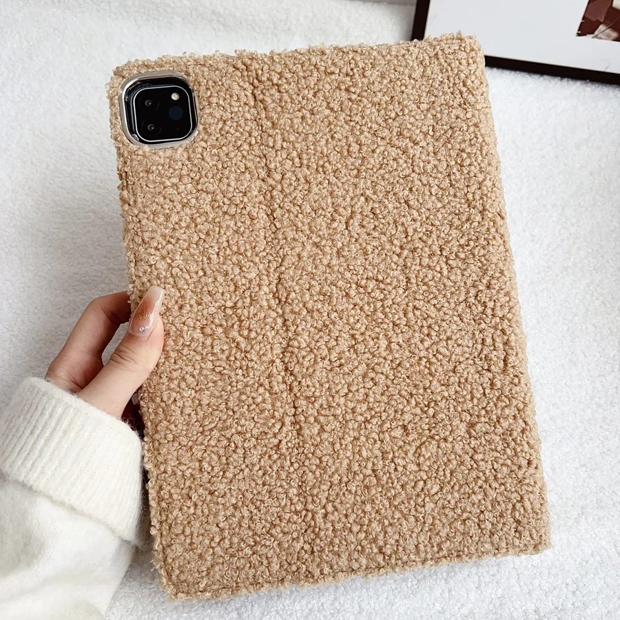 MINI  Fluff Leather Stand Tablet Cover For iPad Case Air Pro 2025 MINI 3 4 5 6 7 8 9 10th Generation 9.7 10.5 10.9 10.2 11 inch