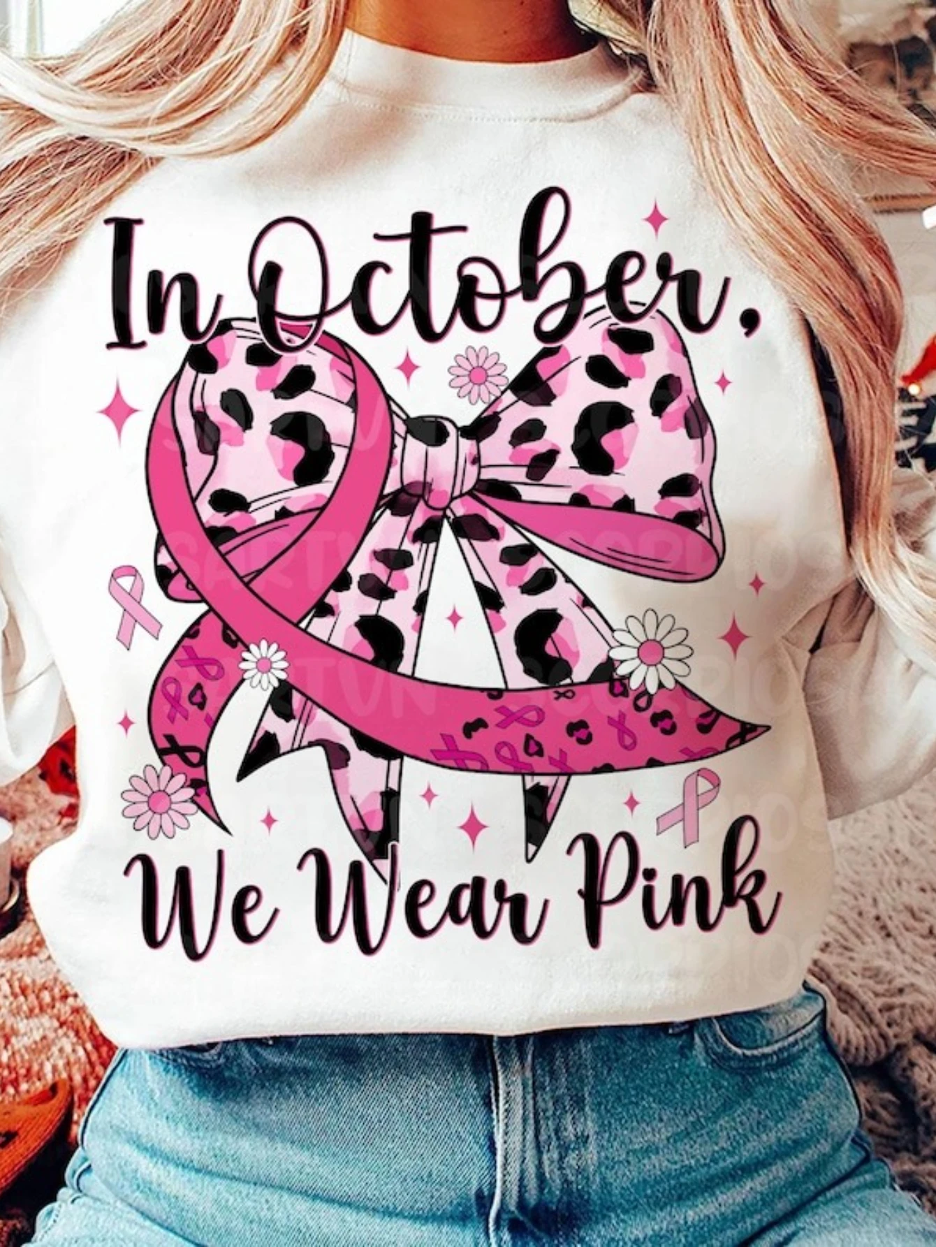 Breast Cancer Awareness T-Shirt - Pink Ribbon & Design 100% Fit Short Sleeve, October Awareness Month Survivor Shirt, Pink Ribbon Symbol Gift for Her, Cancer Apparel