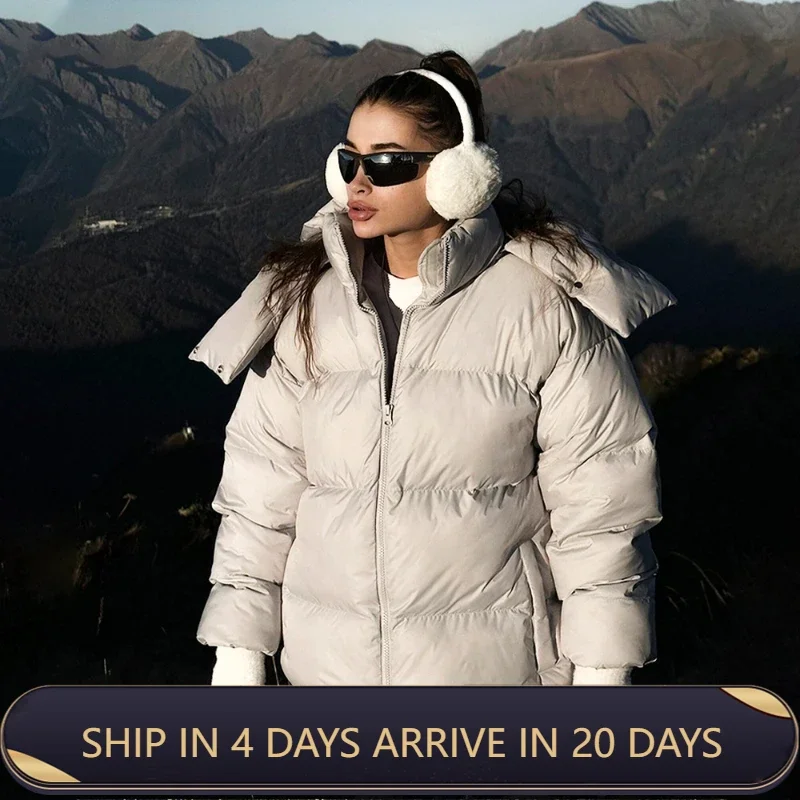 Women 2024 Winter Collection Of Fashionable Parka Coats In Europe And America Warm And Comfortable Cotton Padded Jacket