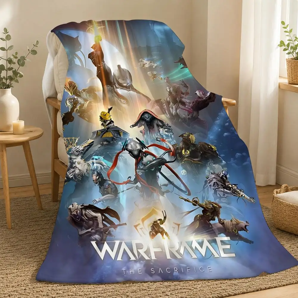 Warframe Game Throw 240g flannel blanket, suitable for sofas, beds, offices,  exquisite gift blankets