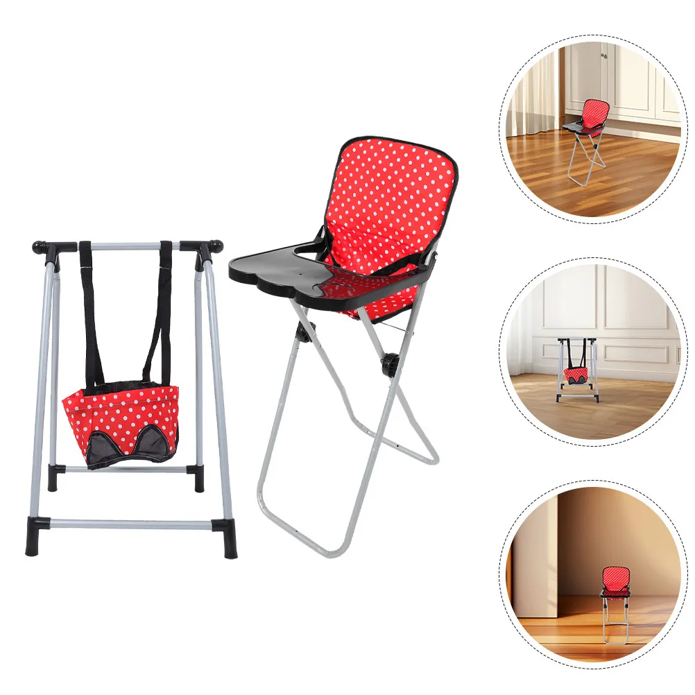 

Набор из 2 стильных съемных подносов для высокого стульчика-качалки: реалистичная мебель для ролевых игр, развивающая воображение