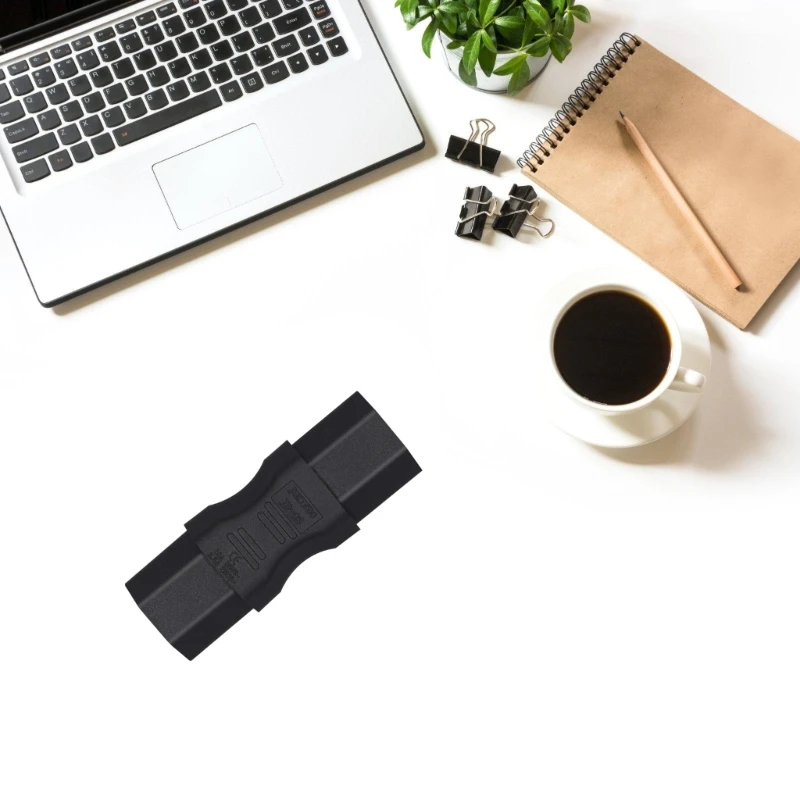 PVC Power Extension Socket, C13 Female to Female 3-Hole Female Adapter