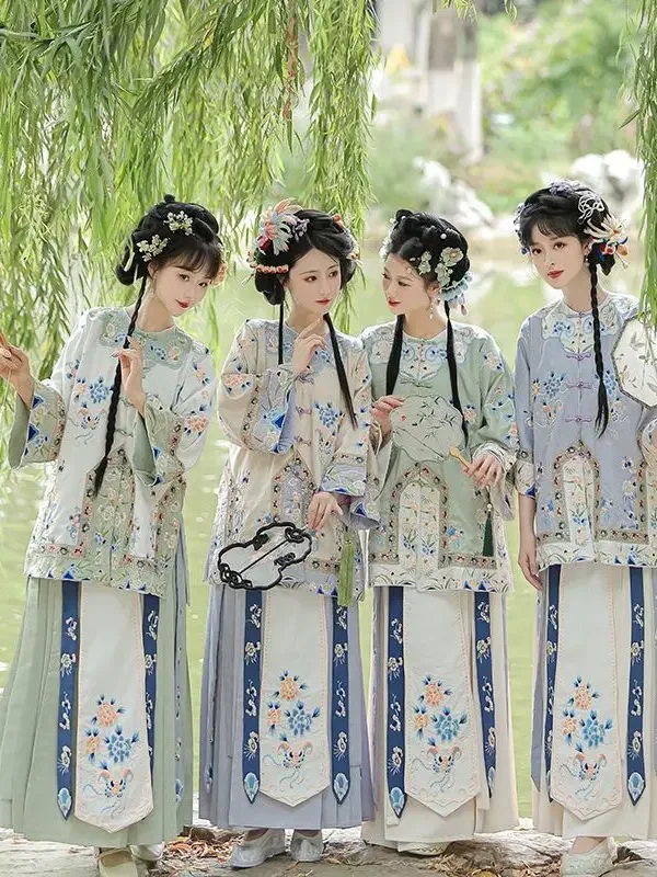 

Hanfu Women's Late Qing Traditional Costume Autumn New And Improved Antique Clothes Heavy Industry Embroidery Clothes