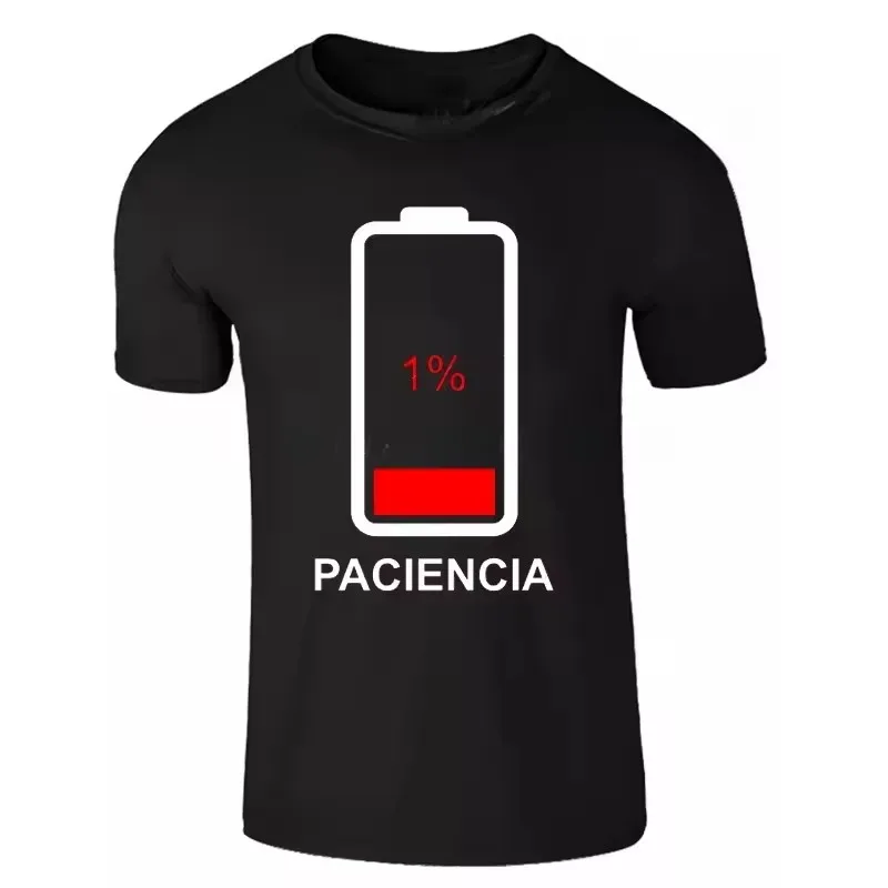 New T-shirt Patience 1% T-shirt Spanish Humor Couple Gift Shirt Short Sleeve Size Soft ONeckUnisex topT-shirt printRegular style
