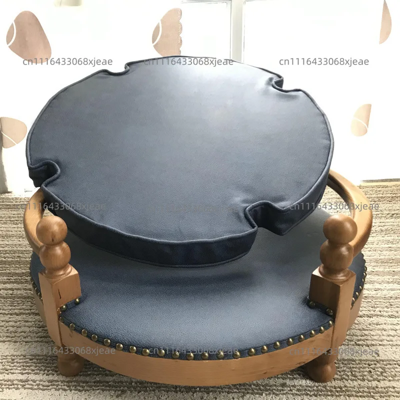Kennel winter warm large nest round wooden small dog sofa mattress