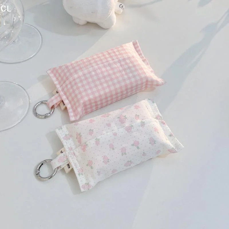AttireTroveKorean Cute Polka Dot Handmade Lace Mini Tissue Bag High Appearance Portable For Out Storage Hanging Bag