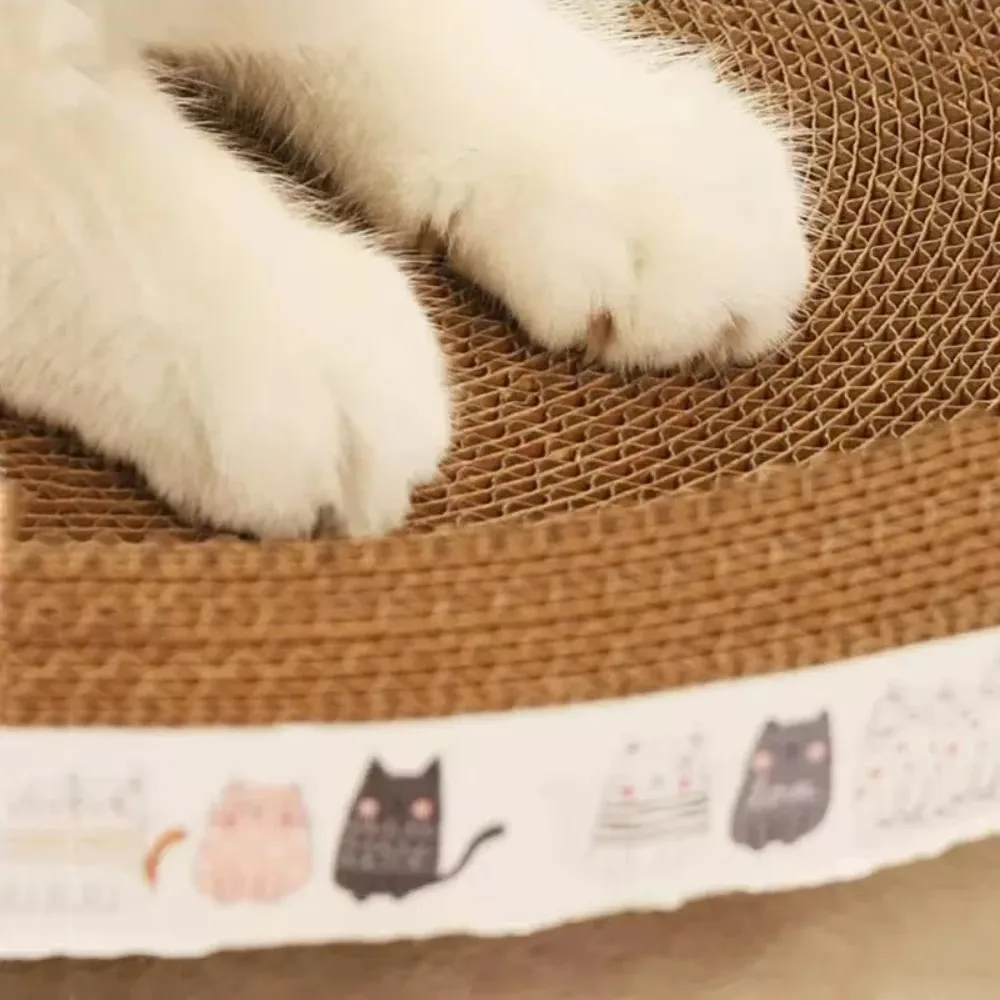 Corrugated Cat Scratcher Cat Scrapers Oval Grinding Claw Toys Wear- and Scratch-resistant Bed Toy Furniture Sofa Cushion Bed