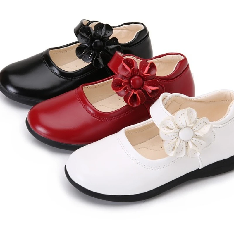 

Fashion Girls Leather Shoes2025 Autumn New Princess Chil Shoe Classic Women's Loafers Flat Shoes Child Performance Leather Shoes