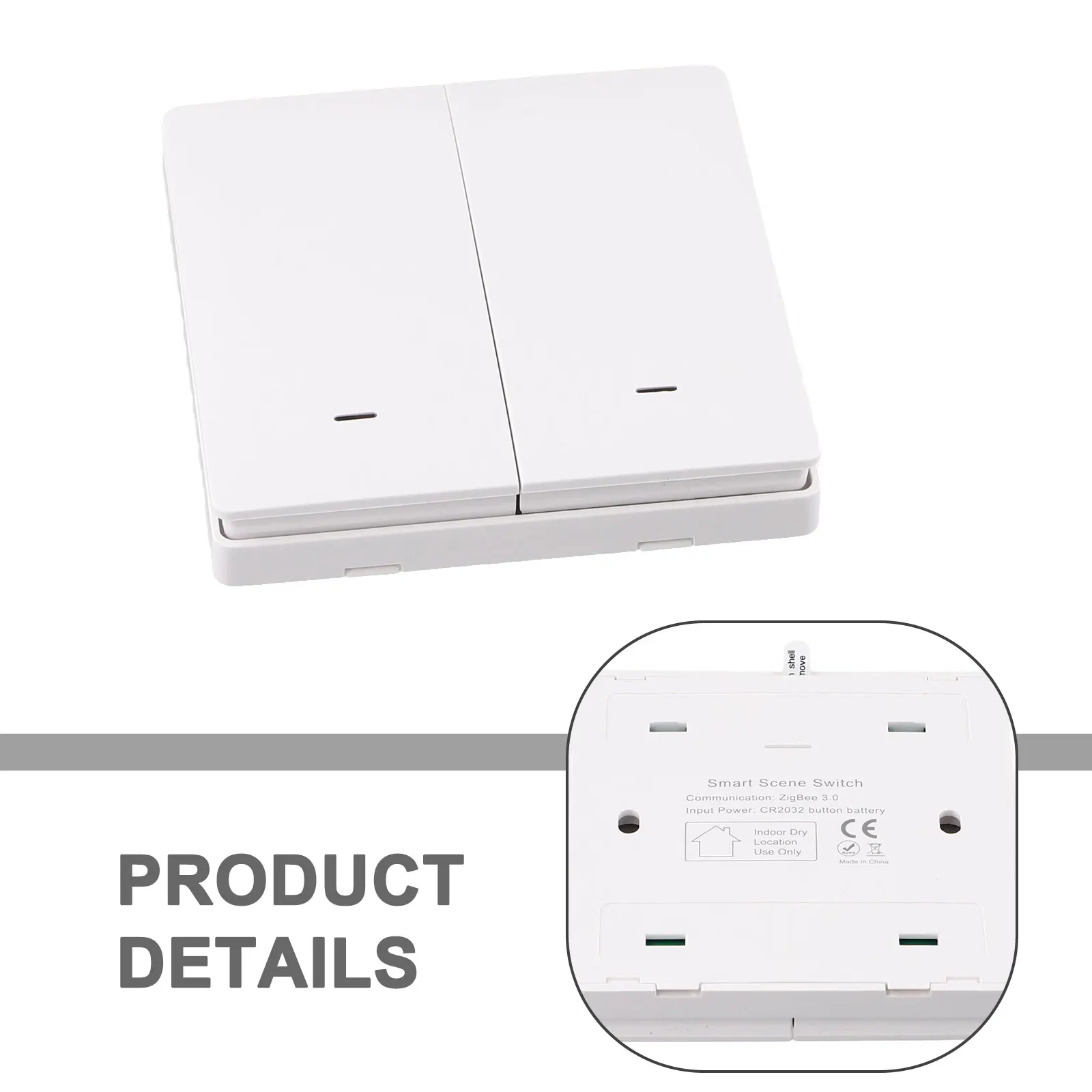 Brand New Scene Switch Smart Switch Energy-saving ForTuya ForZigBee 3.0 Powered By Battery Push Button Deisign