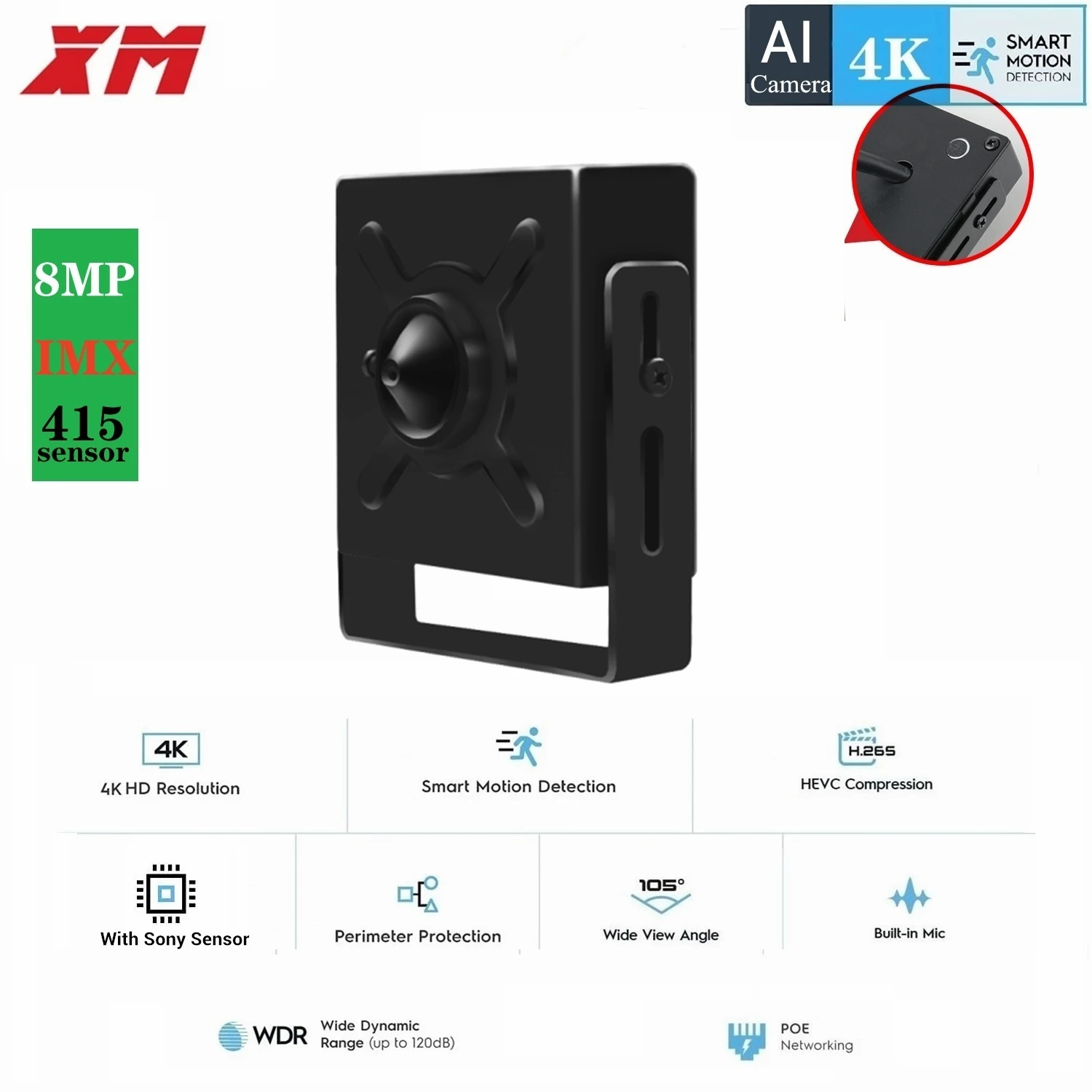 camera ip mini poe para sistema poe nvr 8mp 6mp 3mp h265 imx415 imx335 imx307 cctv para vigilancia interior de seguranca domestica 01