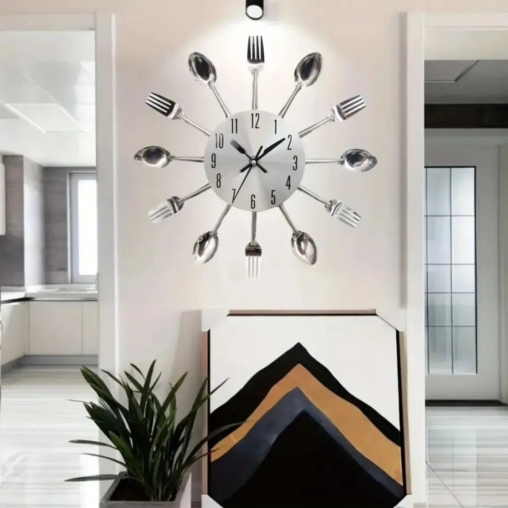 3D Spoon Fork Clock 4