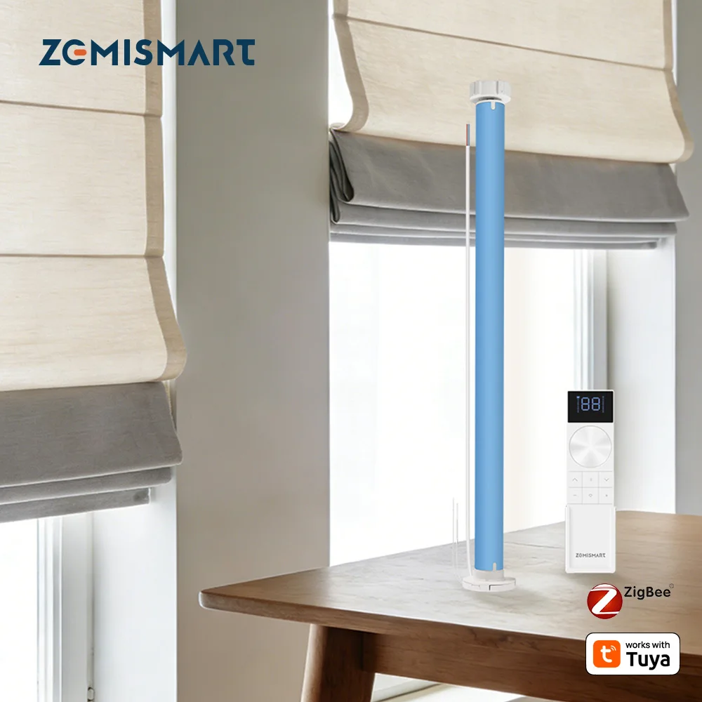 

Zemismart Zigbee Smart Roller Shade Blinds Motor for 37mm 38mm Tube Works with Tuya Smart Life App Alexa Alice Voice SmartThings