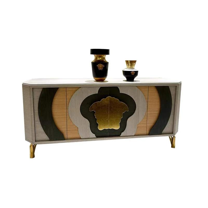 

* Легкий роскошный простой четырехдверный высококачественный шкафчик для гостиной, художественный декоративный шкаф, настенный шкаф для хранения в фойе