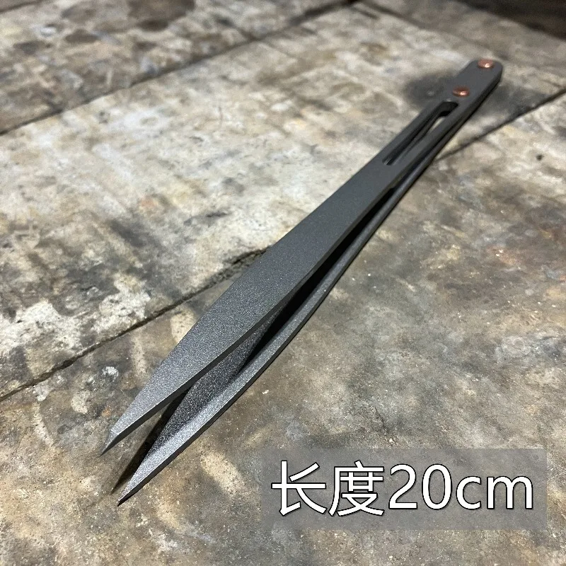Pure Titanium Tweezers Pointed Tip Hand Clips High Temp Acid Corrosion Resistant for Gold Silver Welding Work
