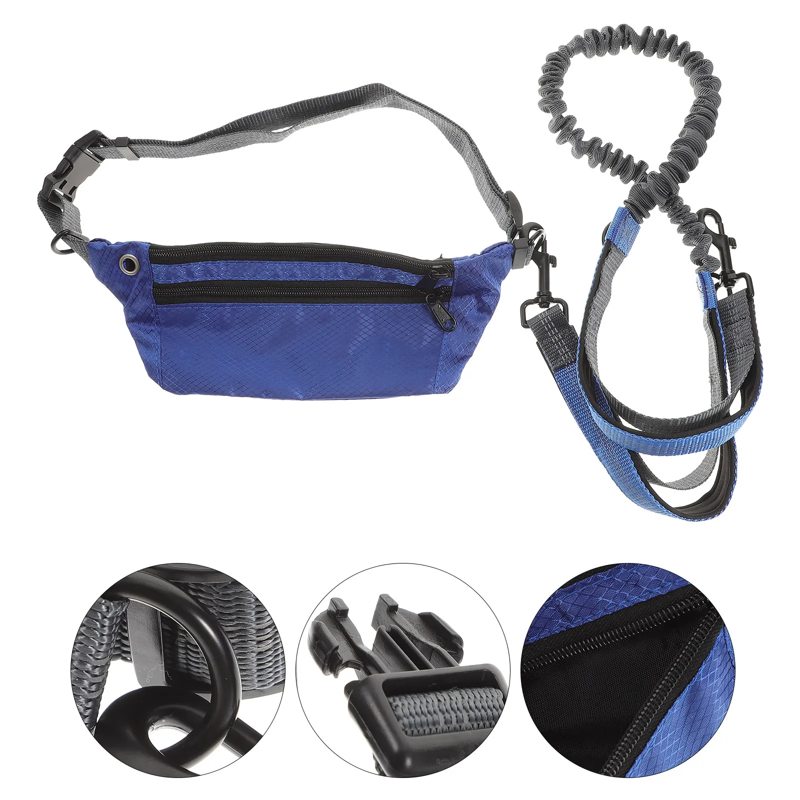 

1Set Dog Leash Belt Waist Pouch Hands Free Pet Leash Durable Adjustable Practical Walking Gear Dog Walking Belt