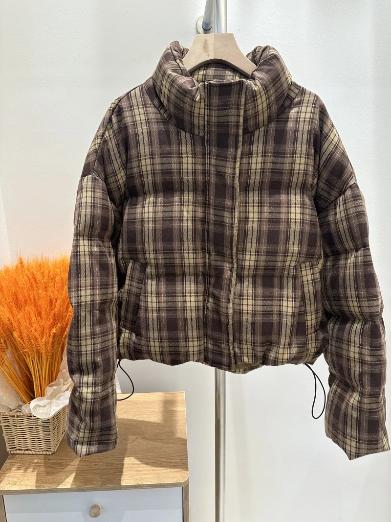 الشتاء نفخة شبكة الوقوف طوق أسفل سترة المرأة الأبيض بطة أسفل سستة باركر قصيرة أبلى الإناث سميكة الدافئة الرباط سترة #1