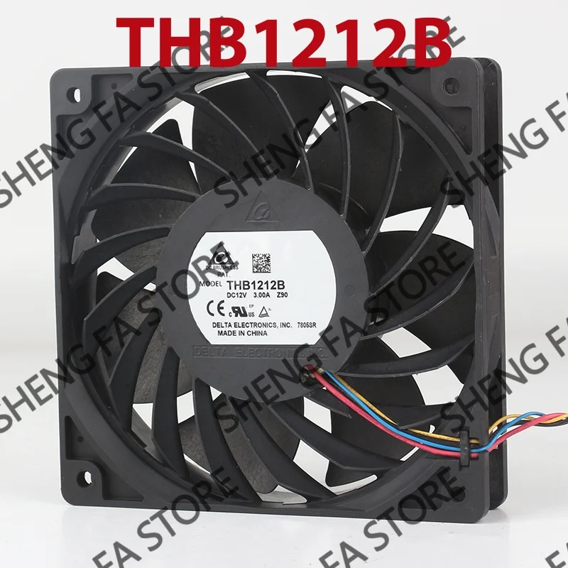 AC EC 12025 120x120x25MM 12CM Delta 5V 24V 48V DC12V 3.00A cooling fan THB1212B ultra-thin high air volume four-wire PWM violent