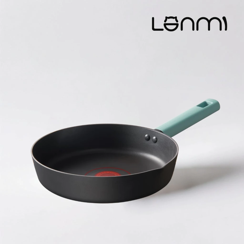 

LANMI 24cm Non-Stick Deep Fry Pan Aluminum Alloy Easy Clean Deep Fry Pan for Busy Families Low-Carbon Deep Skillet Party-Sized