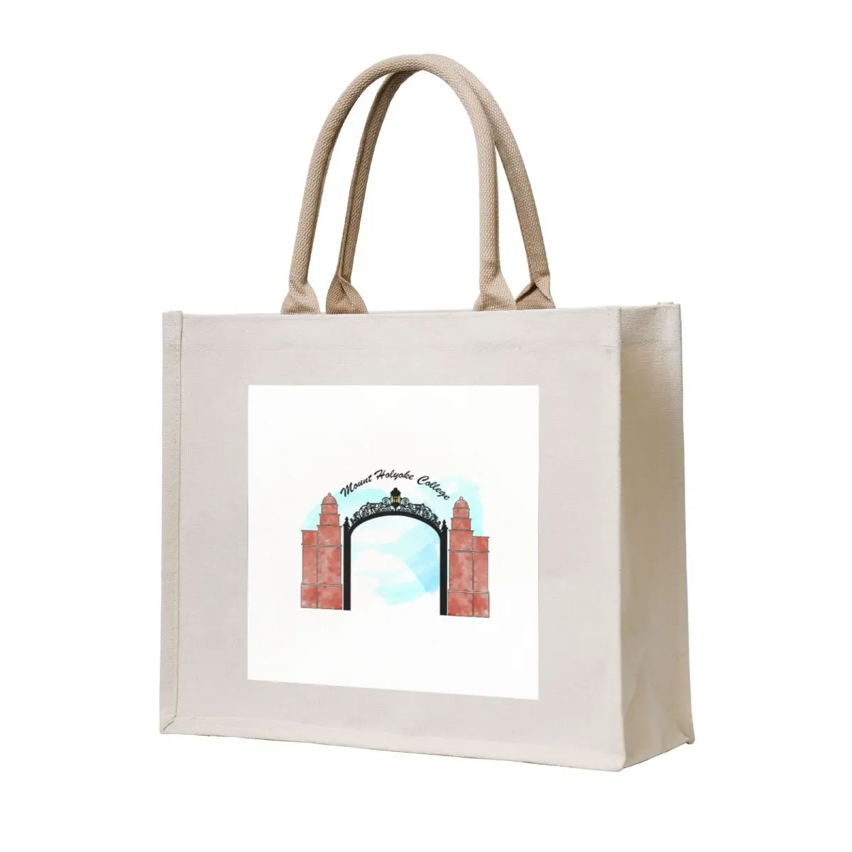 

Watercolor Mount Holyoke Gates Tote Bag Shopper handbag sac pour femme tote bags cloth bags
