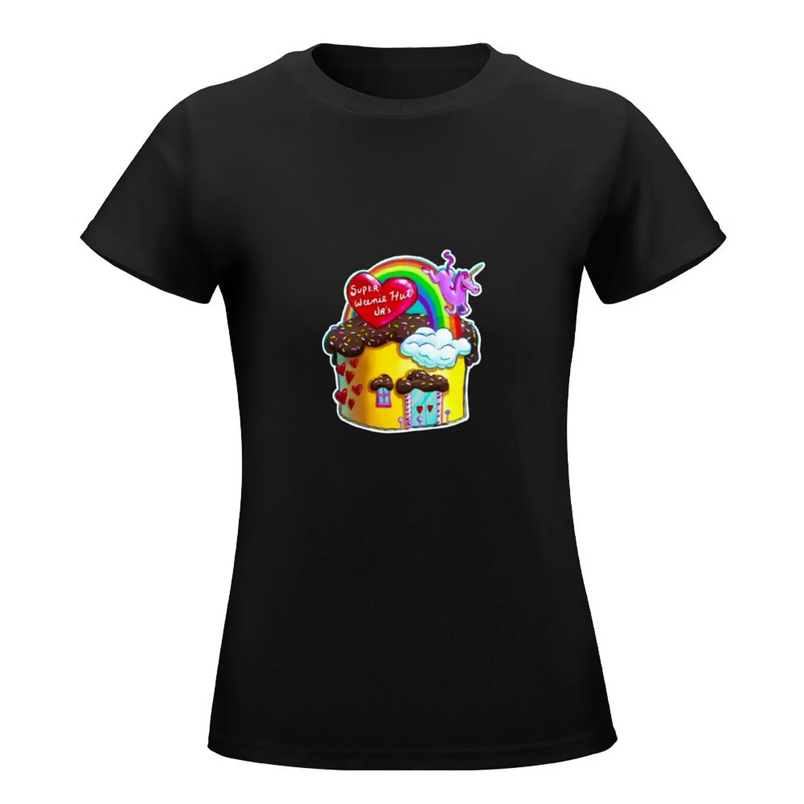 Super Weenie Hut jr. เสื้อยืดโอเวอร์ไซส์ลายกราฟิกเสื้อยืดสำหรับผู้หญิง