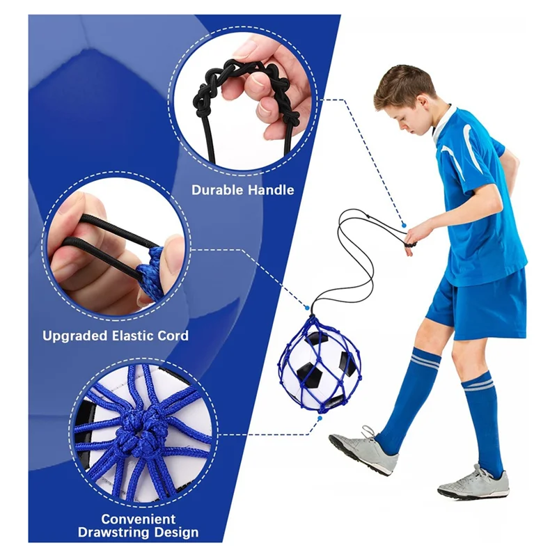 B93B-2PCS Alat Latihan Tendangan Sepak Bola, Jaring Latihan Pengembalian Bola, Alat Bantu Latihan Tendangan Sepak Bola Solo