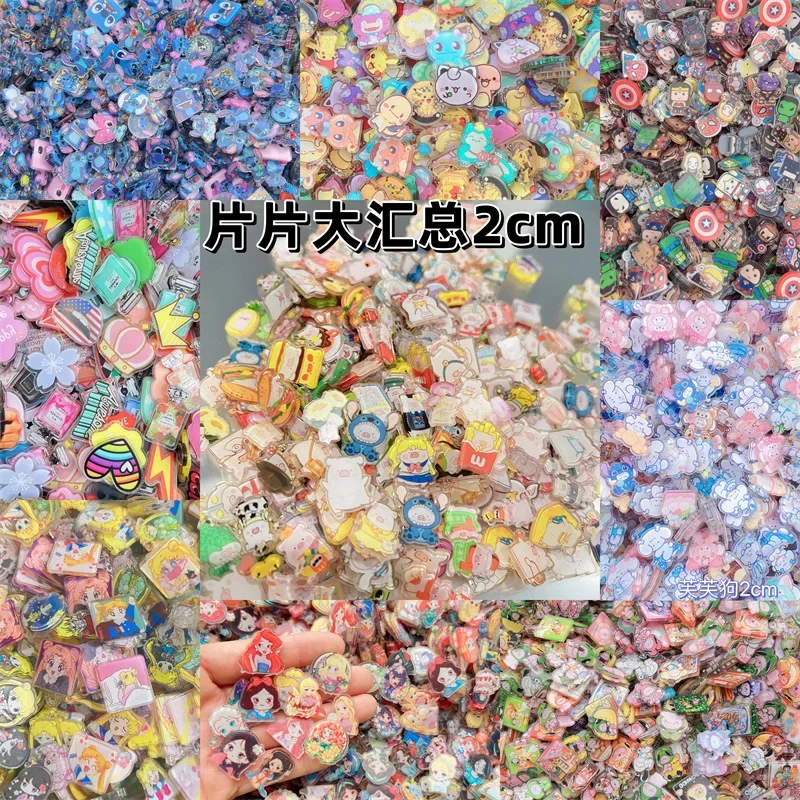 Hoja de acrílico transparente de doble cara, Parche de material de bricolaje de Anime Sanrio, HelloKitty, Pikachu, carcasa de teléfono, llavero