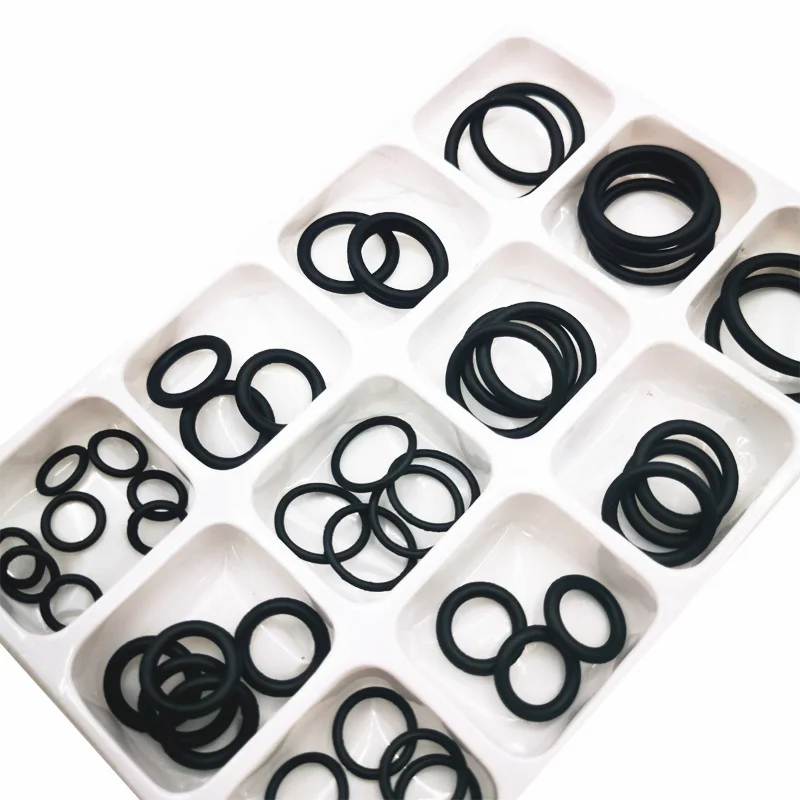 50pcs 12 Sizes O Rings 1.5mm Rubber O Ring Seal NBR Black Sealing O-rings Nitrile Washer Rubber o-ring set Assortment Kit Set