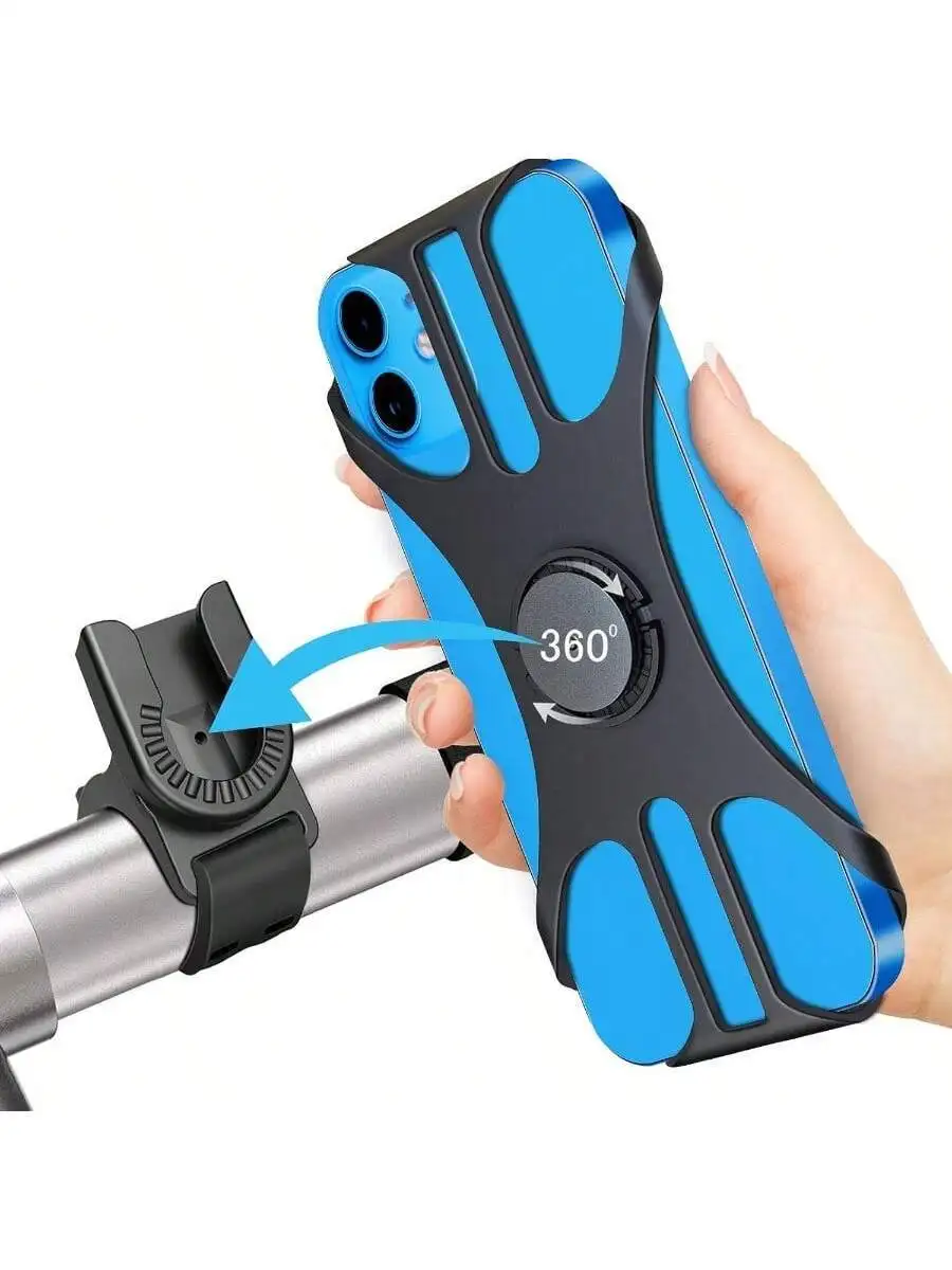Detachable Bike Phone Holder, Universal Motorcycle Cell Phone Mount, 360 Rotatable Adjustable Bike Phone Mount Compatible 4 - view 3
