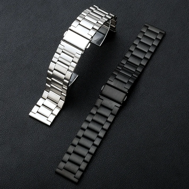 20mm 22mm High Quality Hollow Stainless Steel Wristwatch Band Universal Watches Straps Double Press Folding Buckle With Tool