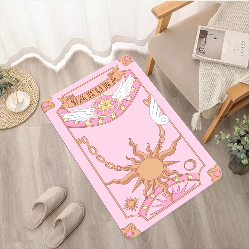 

CardCaptor S-Akura Outdoor Entrance Door Mat Modern Home Decoration Kitchen Bedroom Carpet Exterior Mat for House
