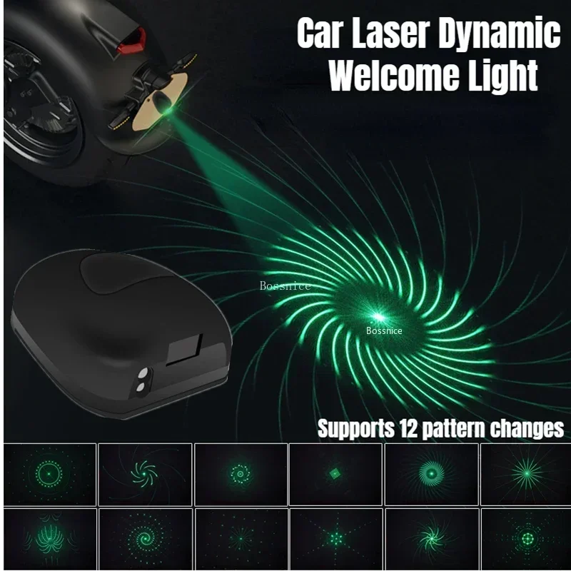 Multi-mode Automotive Laser Dynamic Welcome Light Car Decoration Floor Light for Cars Motorcycles and Electric Vehicles