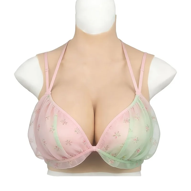 Realistic Silicone Breast Forms Enhancer with Nipple Areola Plump Soft Shake for Transgender Crossdresser Cosplay Fake Boobs