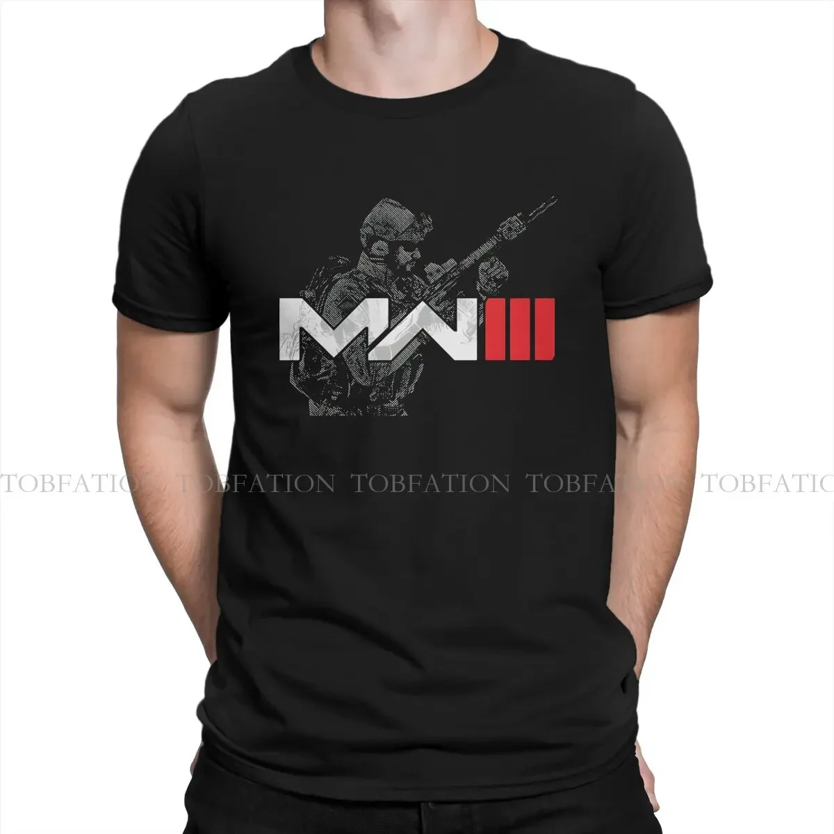 Modern Soldier Ready for Warfare Casual TShirt Game Printing Streetwear Comfortable T Shirt Men Tee Unique Gift Clothes