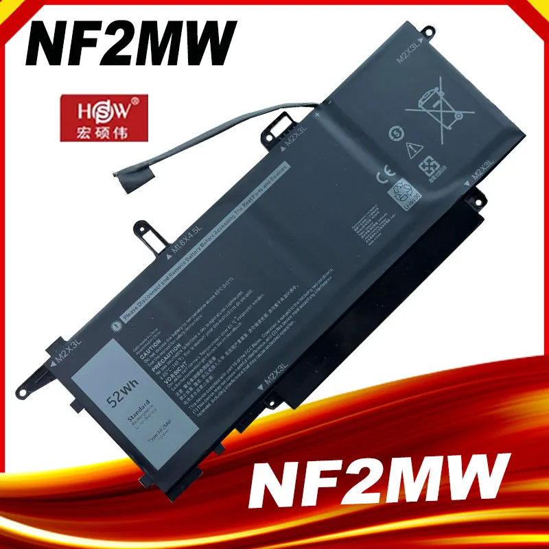 

52Wh NF2MW Laptop Battery For Dell Latitude 7400 2-in-1 Latitude 9410 0G8F6M E7270,E7260 0C76H7 9410 P110G